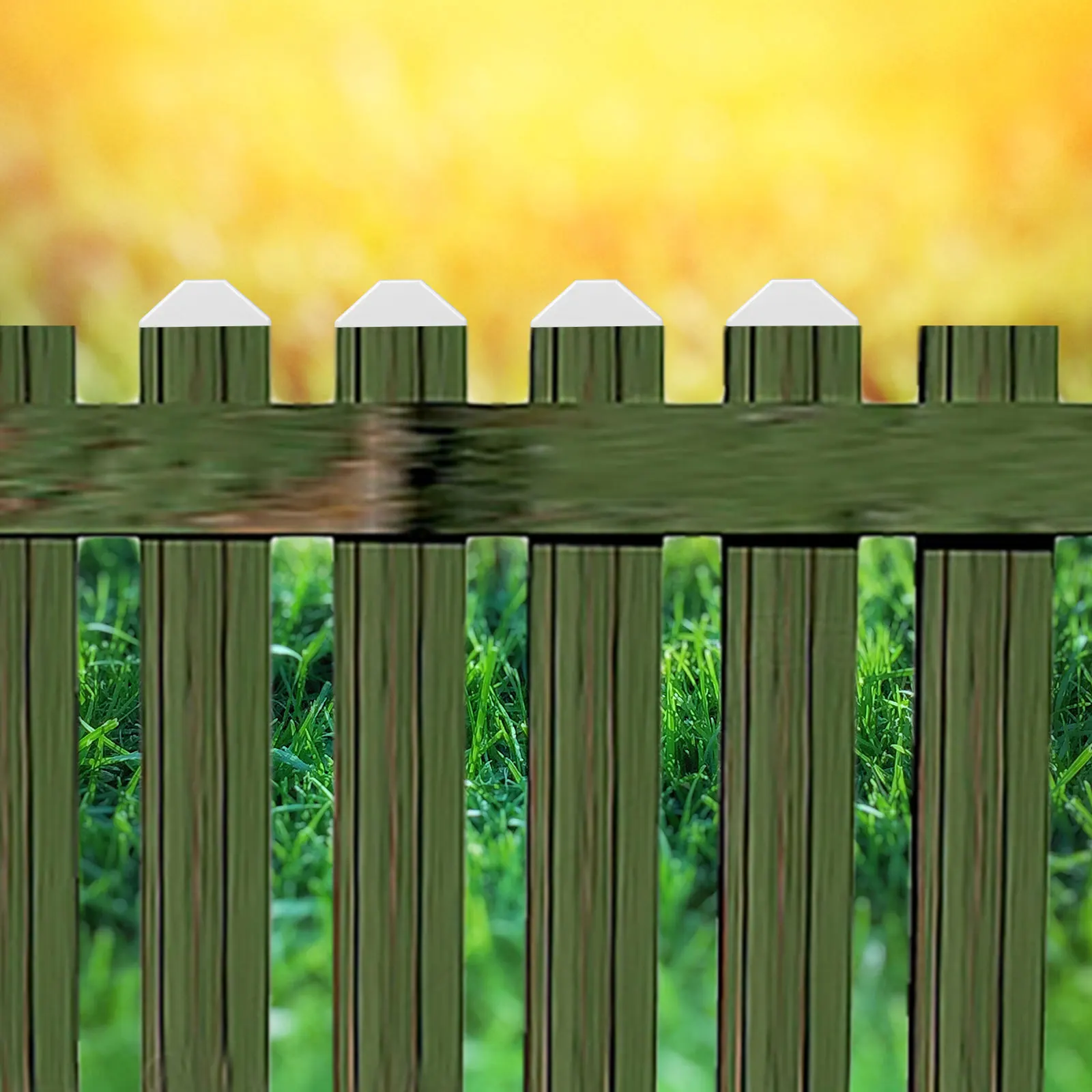 

8Pcs Fence Topper Flat PVC Post Caps Replacement Flat Fence Covers Durable for Indoor Outdoor PVC Post Caps Column Cover