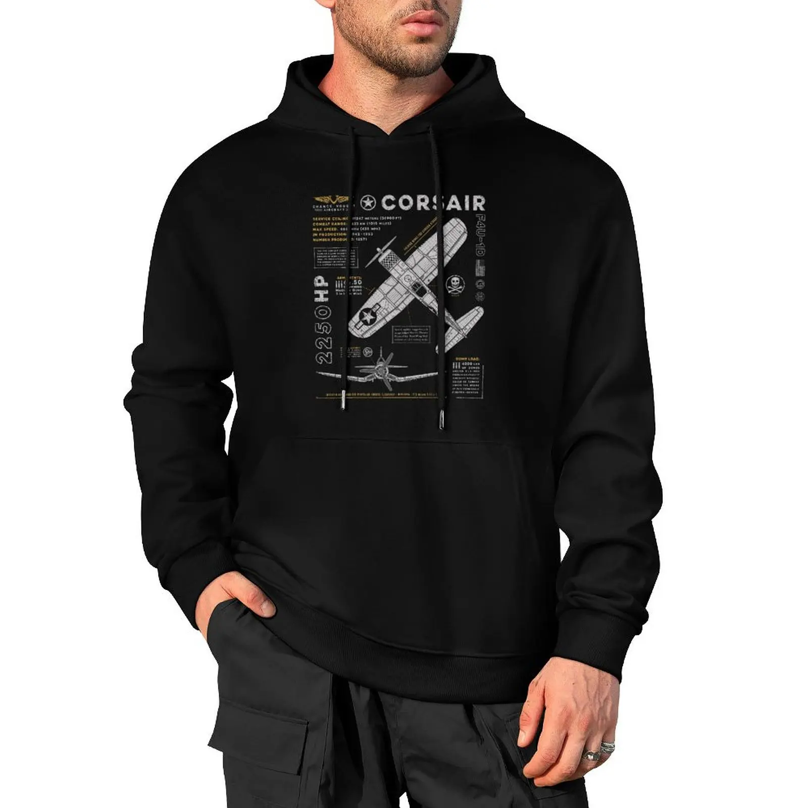 

F4U Corsair Pullover Hoodie japanese style autumn new products men's sweat-shirt set mens clothing hoodie streetwear