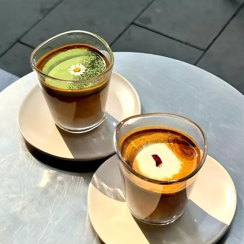 Irregular Coffee Cup, Exquisite Wine Cup, Triangular Glass Water Cup, Table Decoration Gift, Banquet Decoration