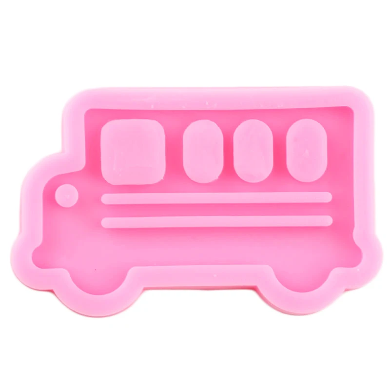 School Bus Book Silicone Molds Pen Crayon Fondant Mold Cake Decorating Tools Chocolate Gumpaste Mould Candy Resin Clay Moulds