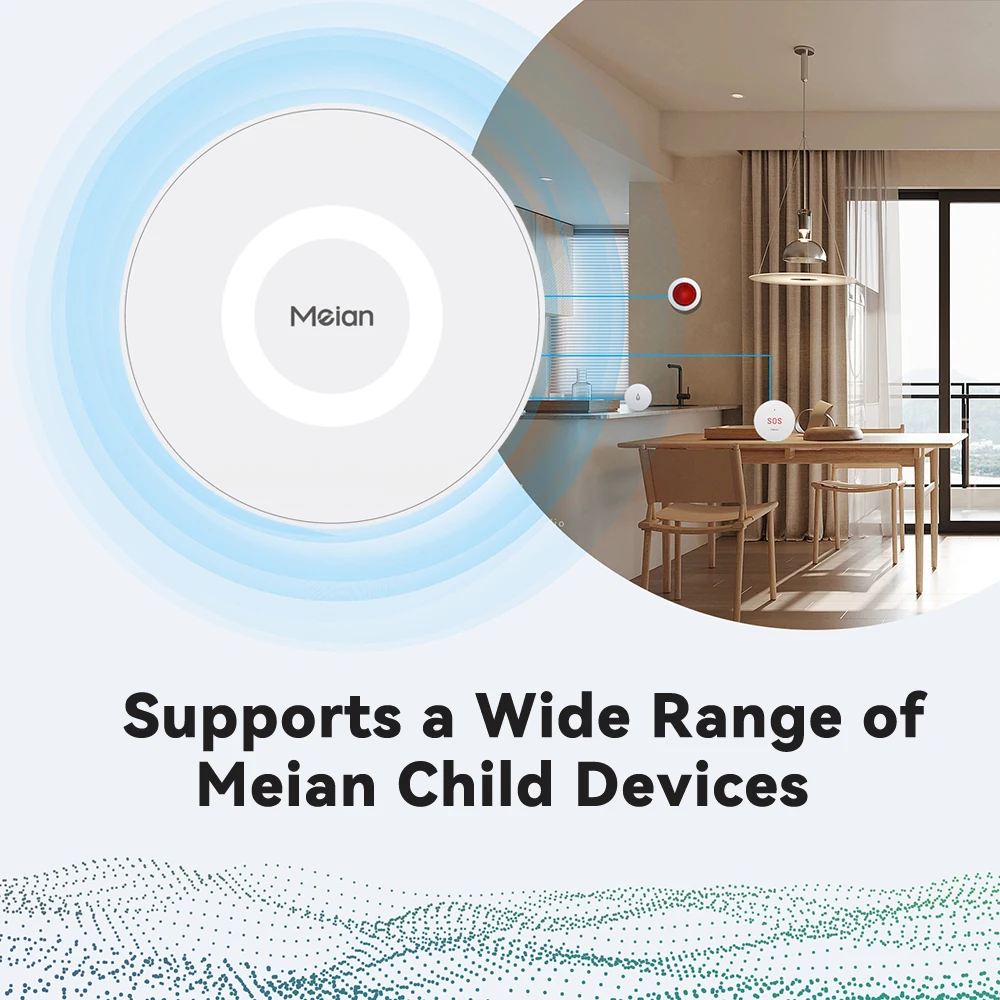 Meian G02 Zigbee Gateway Multi-Mode Tuya Linkage Hub Host Smart Security Protection Smart Life Wifi Wireless Bluetooth Alarm