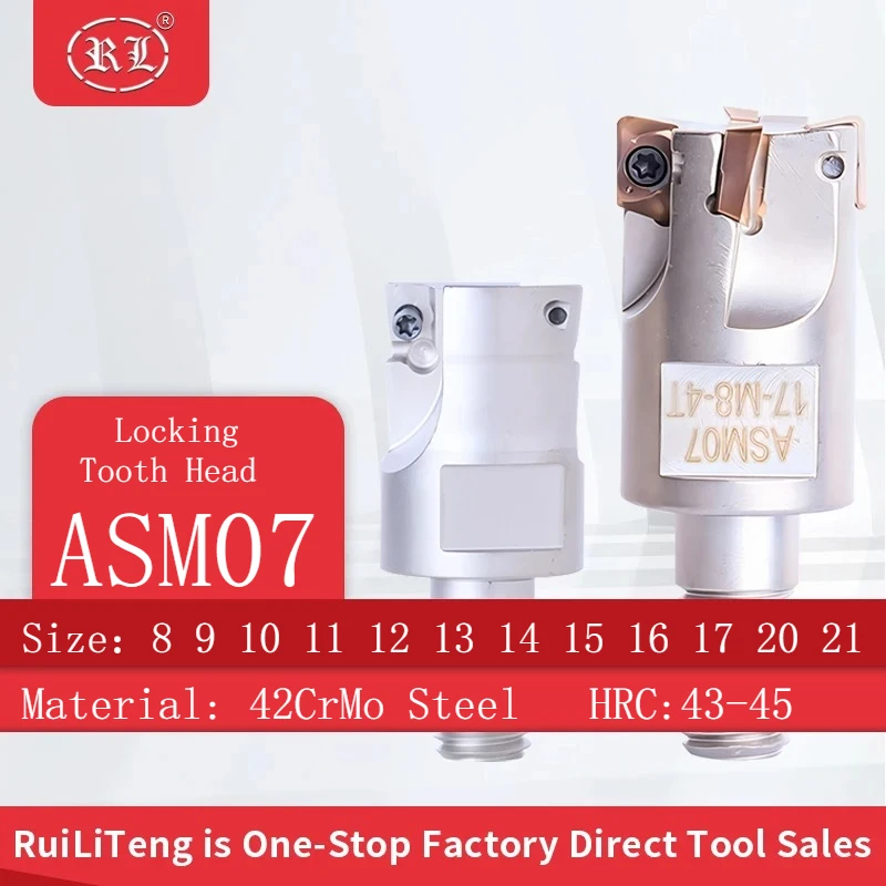 

R L Threaded Shank Milling Head ASM07 Small Diameter Milling Cutter 8 9 10 12 16 17 Indexable Endmill Cutter ESE07