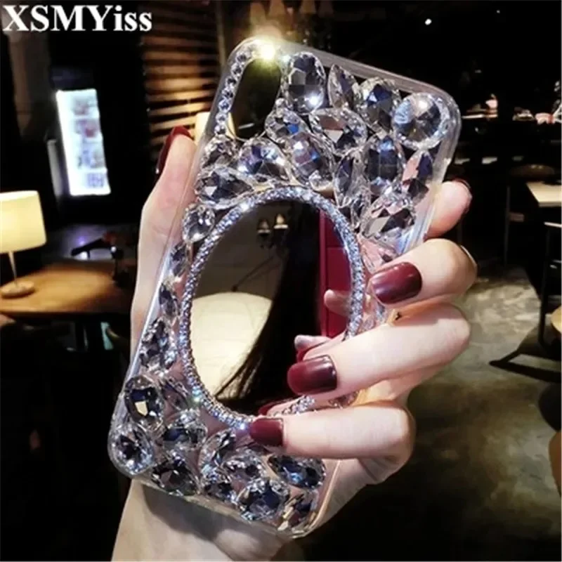 

Luxury Bling Rhinestone Case with Diamond Mirror, Phone Cover for Samsung Galaxy S23 Ultra, S24, S21, S22 PLUS, Note20