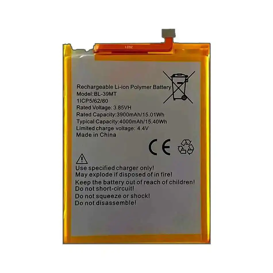 BL-39MT Per Tecno CD8 1629 Camon 15 Pro Batteria per telefono cellulare 4000Mah Durevole