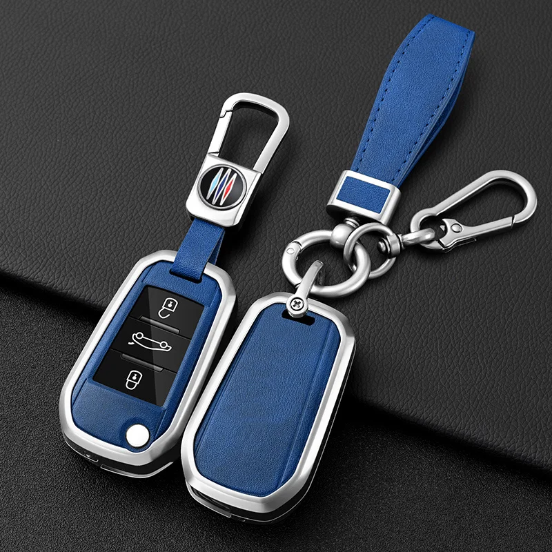 Alloy Car Key Case Cover Shell For Citroen C3 C4 Berlingo 2021 For Peugeot 208 2008 301 308 3008 RCZ 508 408 2008 307