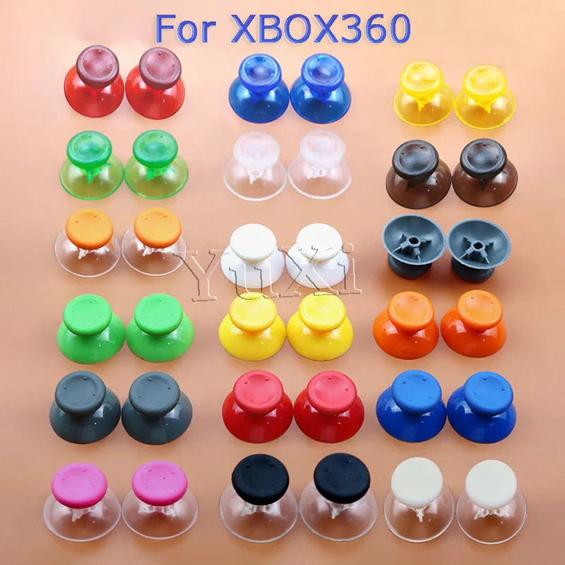 YuXi 2PCS สําหรับ Microsoft Xbox360 เกมคอนโทรลเลอร์ 3D Analog Joystick Stick โมดูลเห็ดหมวก Thumb ฝาครอบเปลี่ยนอุปกรณ์เสริม