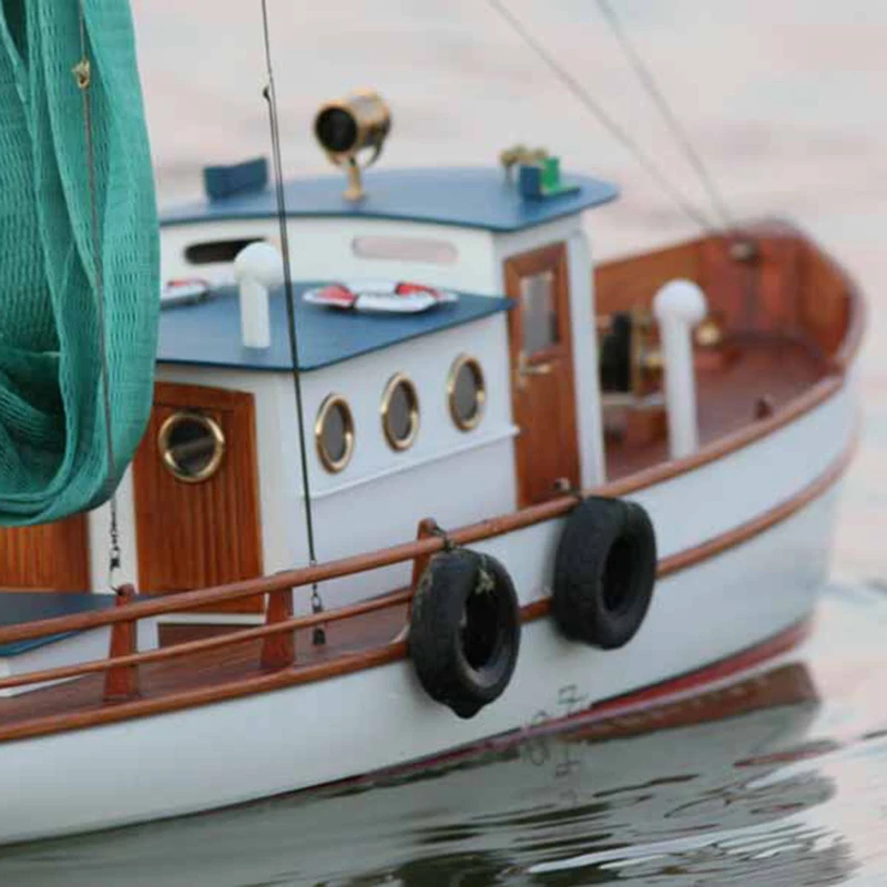 RC السفن 80 سنتيمتر NAXOS اليونانية التحكم عن بعد قارب صيد صغير هيكل خشبي RC Schiffe أطقم منمذجة السفينة لعبة ألعاب جنسية #4