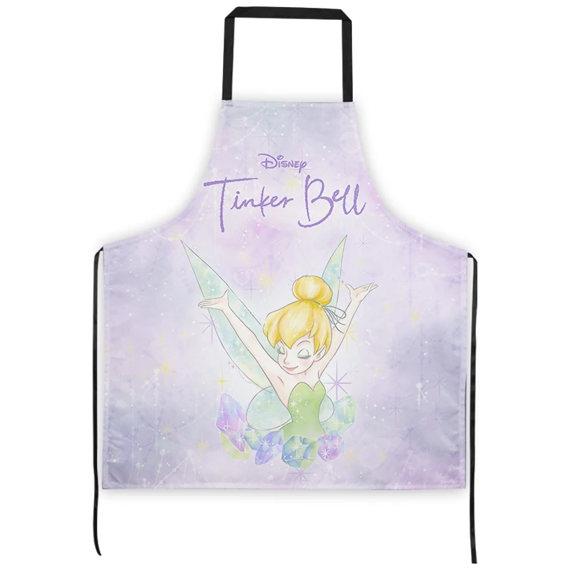 Disney Tinker Bell Print Kitchen Cooking Apron Polyester Waterproof Oil-Proof for Woman Avental De Cozinha Delantal Cocina