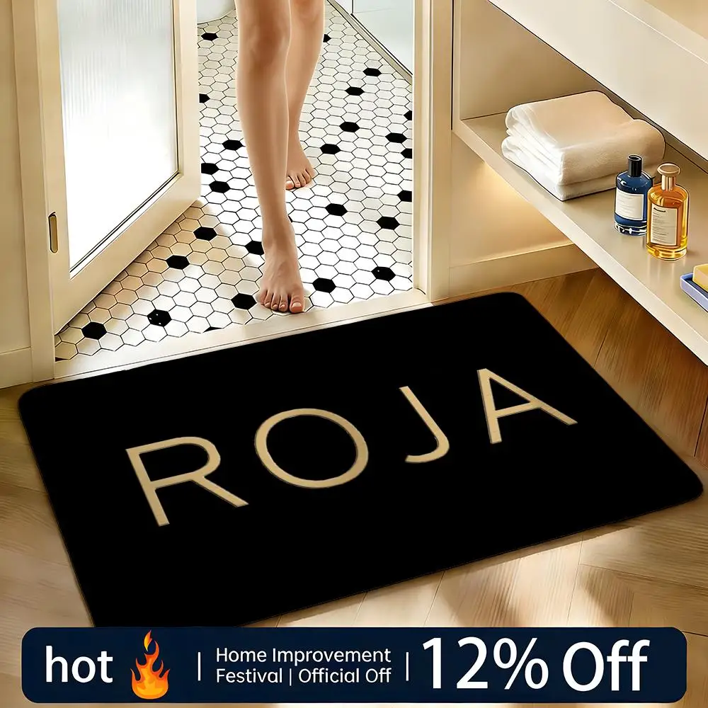 Tapis doux absorbant et antidérapant de marque Roja Parfums, tapis de sol, décoration de la maison, paillasson, tapis de sol pour chambre à coucher, tapis de douche