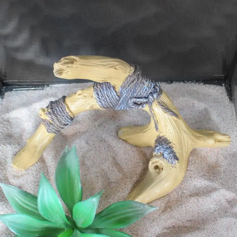 

Reptile Wood Branches Resin Wood Reptile Climb Decoration Branch Aquarium And Terrarium Decoration Climbing Rope Rack For Home