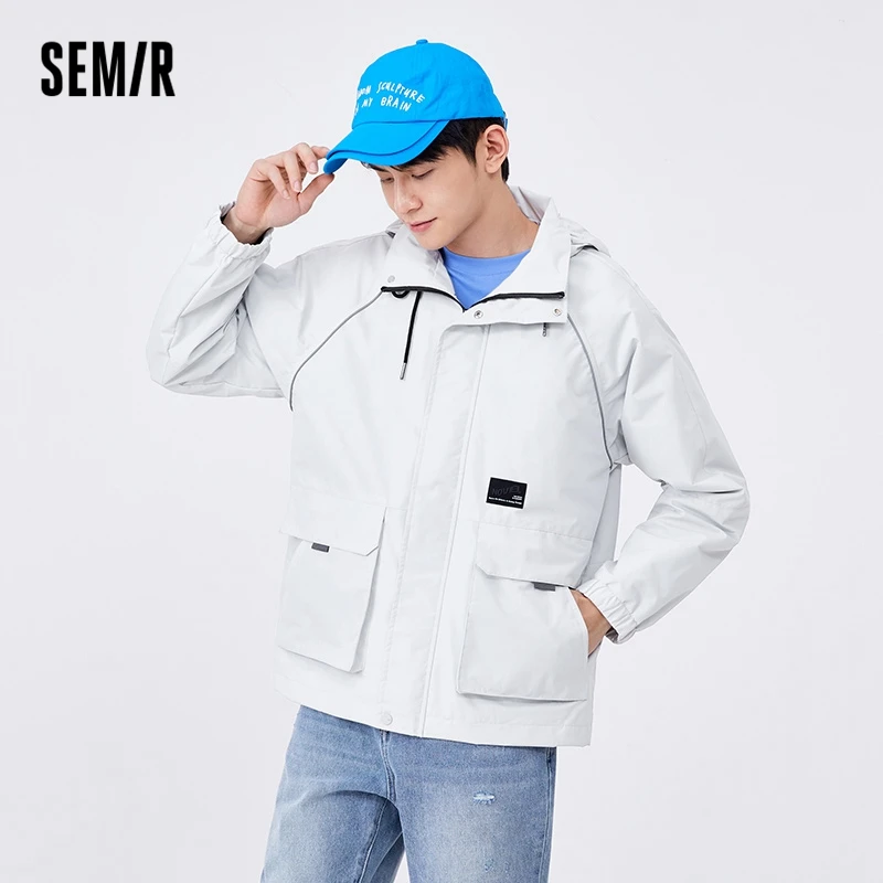 Semir Outerwear Men Spring Waterproof Windbrake  Clothes 2023 Fashion Trend Outdoor Daily Leisure Commuting Raglan Sleeve Jacket