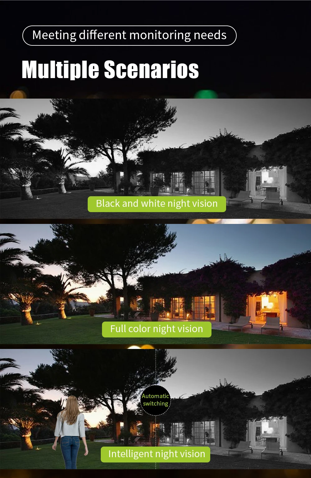 8MP 4K PTZ WiFi Security Camera 1080P Dual Lens Binocular Outdoor IP Camera AI Automatic Tracking CCTV Video Security Camera