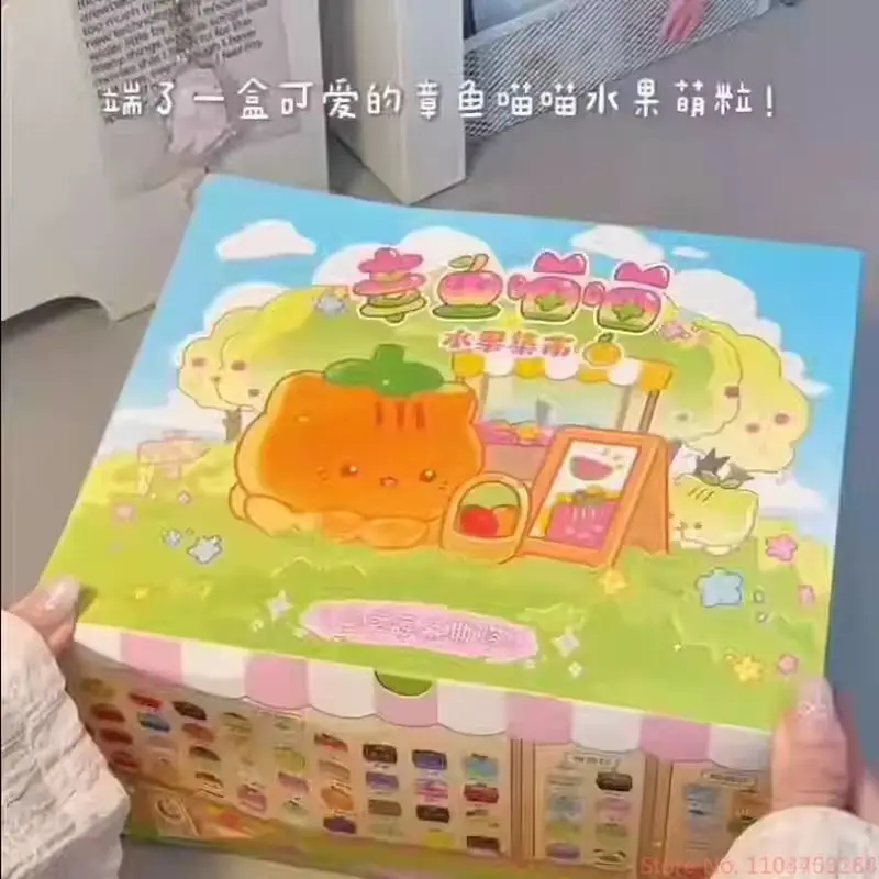 Hot Koop Aardbei Musta Octopus Kat Miao Miao Fruitmarkt Serie Leuke Blind Tas Leuke Schattige Fruit Mini Model Geschenken Op Voorraad