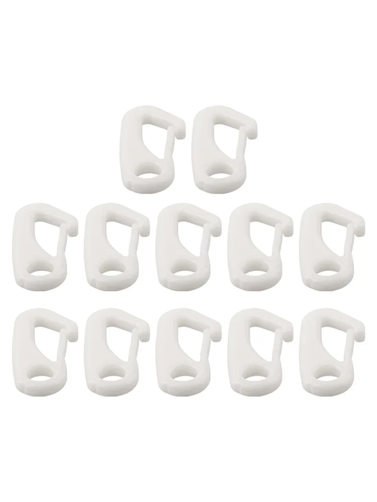 12pcs Flag Clips Nylon Rope Accessories Windproof Flag Fixing Flagpole Clips Plastic Flag Button Flagpole Garden Décor Flag Pole