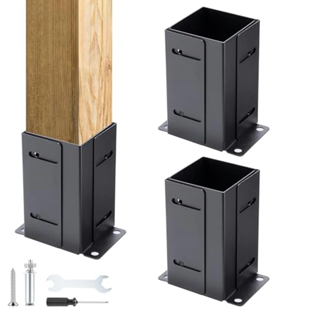 post-base-kit-adjustable-post-bracket-for-wood-posts-deck-pergola-fence-mailbox-gardening-tools-garden-supplies