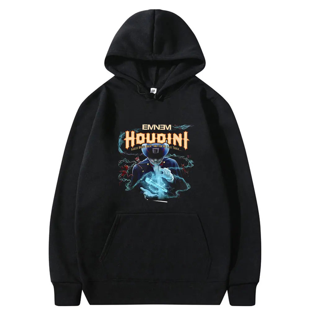 

Rapper Eminem Houdini Guess Who's Back and For My Last Trick Hoodie Men Women Hip Hop Vintage Sweatshirt Male Oversized Hoodies