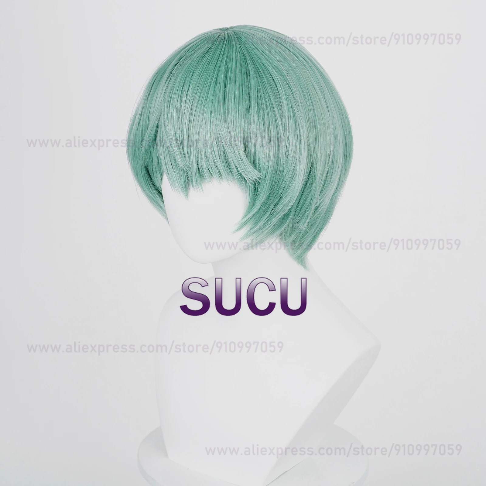 Saja Boys Baby คอสเพลย์วิกผมภาพยนตร์ 30 ซม.สั้นผู้ชายสีเขียวผมปีศาจเด็กคอสเพลย์วิกผมหมวกวิกผมฟรี