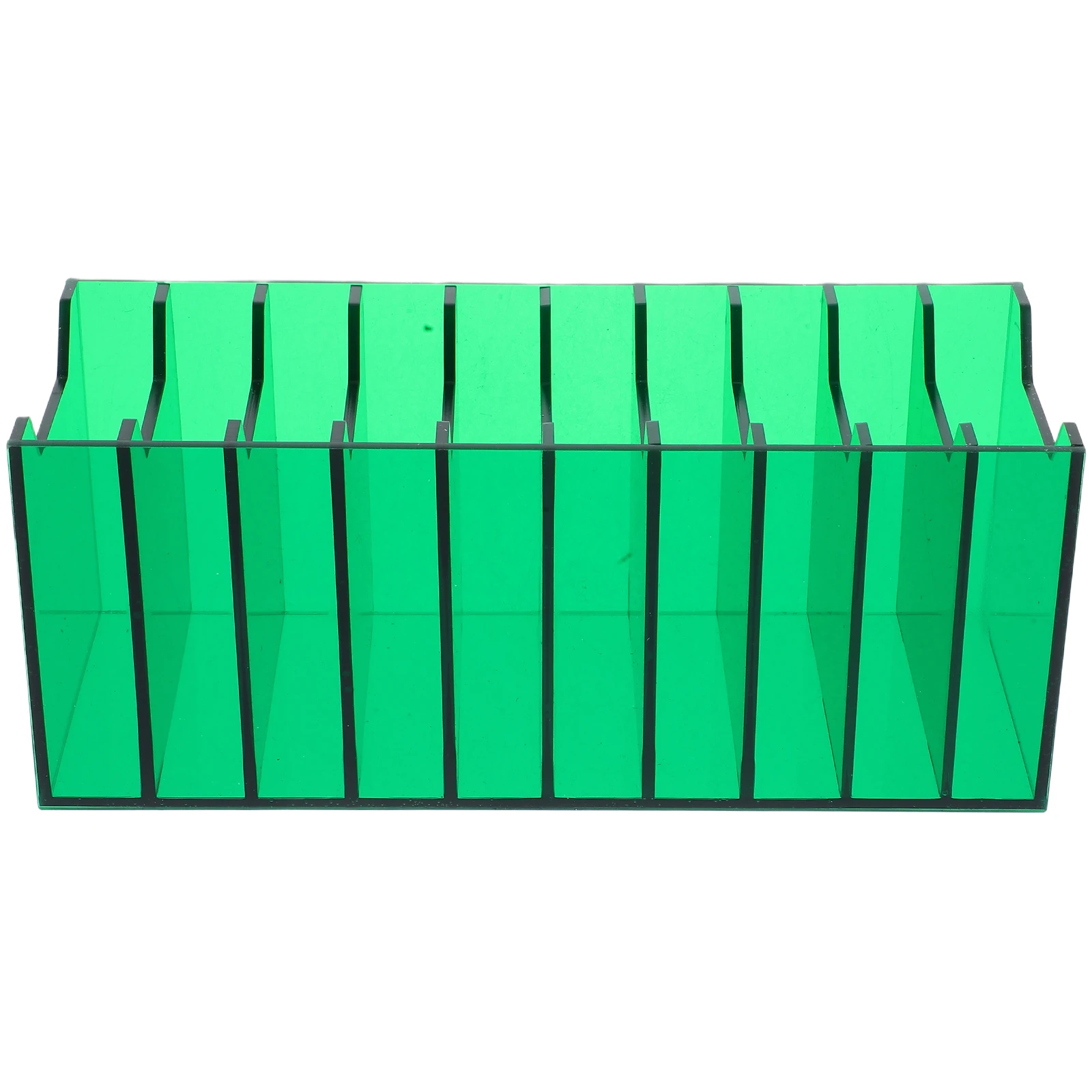 

Acrylic 10-Slot Desktop Phone Storage Box Organizer For Office Home Cell Phones Meeting Room Green Color Remote Control Holder
