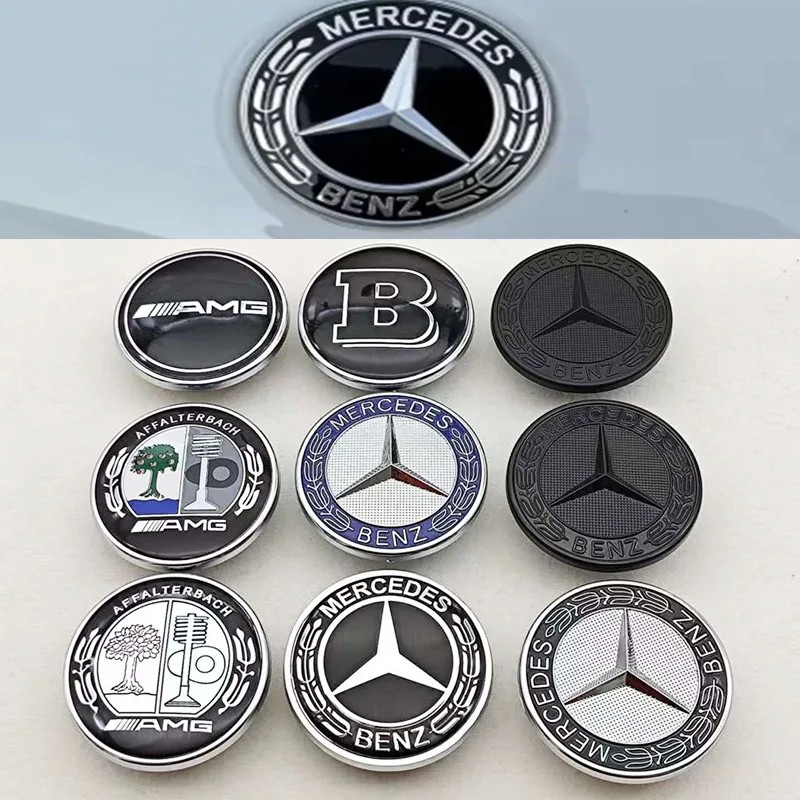 

57mm Car Front Star Hood Emblem Cover Bdage Bonnet Logo For Mercedes Benz W203 W204 W212 W213 W222 W221 C E S Class Accessories