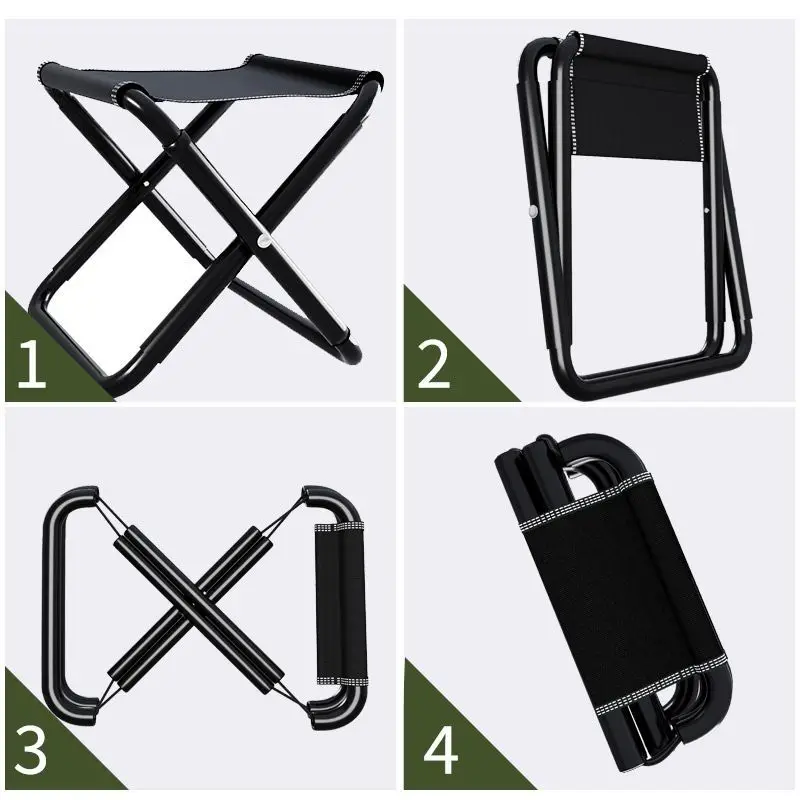 Outdoor Chair Camping Portable Folding Aluminum Foldable Fishing Chair Stool Seat Hiking Tools Picnic Camping Stool MIni Storage