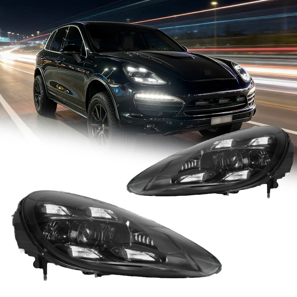 

TYPY Car Styling For Porsche Cayenne 958 Headlight 958.1 LED Matrix Head Lamps Upgrade 2023 Style Plug Play