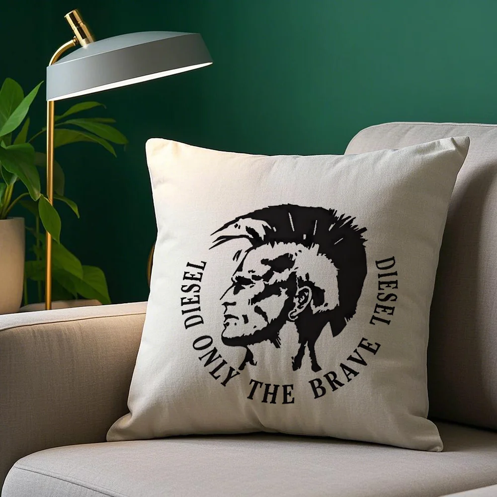 Luxury Fashion D-diesElS Pillow Case Plush Fabric Soft Pillowcase Double Sided Print Sofa Cushion Cover Throw