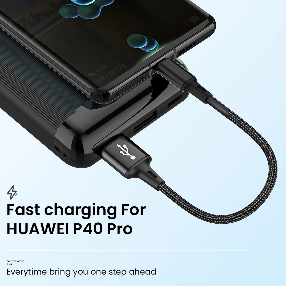 Portable 25cm TypeC USB Data Cable 3A Fast Charging Kable Safe TPE Phone Charge Short Cord USB C Cable For Huawei P40 Pro Xiaomi