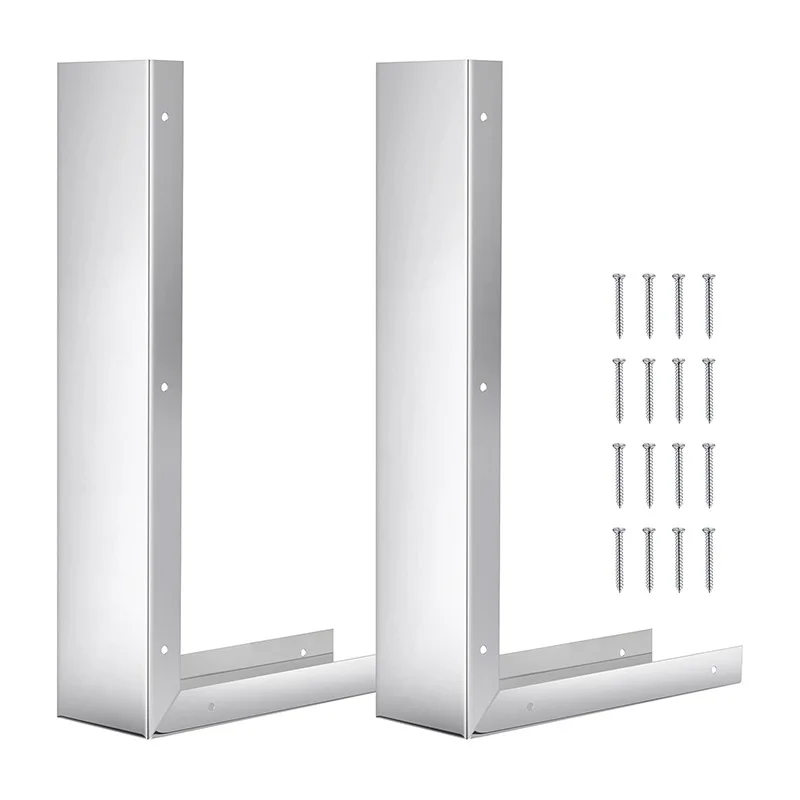 Stainless Steel Microwave Gap Filler Panel Kit 41 cm x 29 cm x 8 cm for Concealing Appliance Installation Gaps