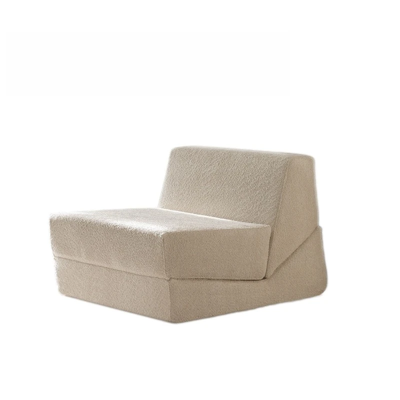 Cream wind, reclining foldable Internet celebrity sofa, rental room, household, lazy single sofa