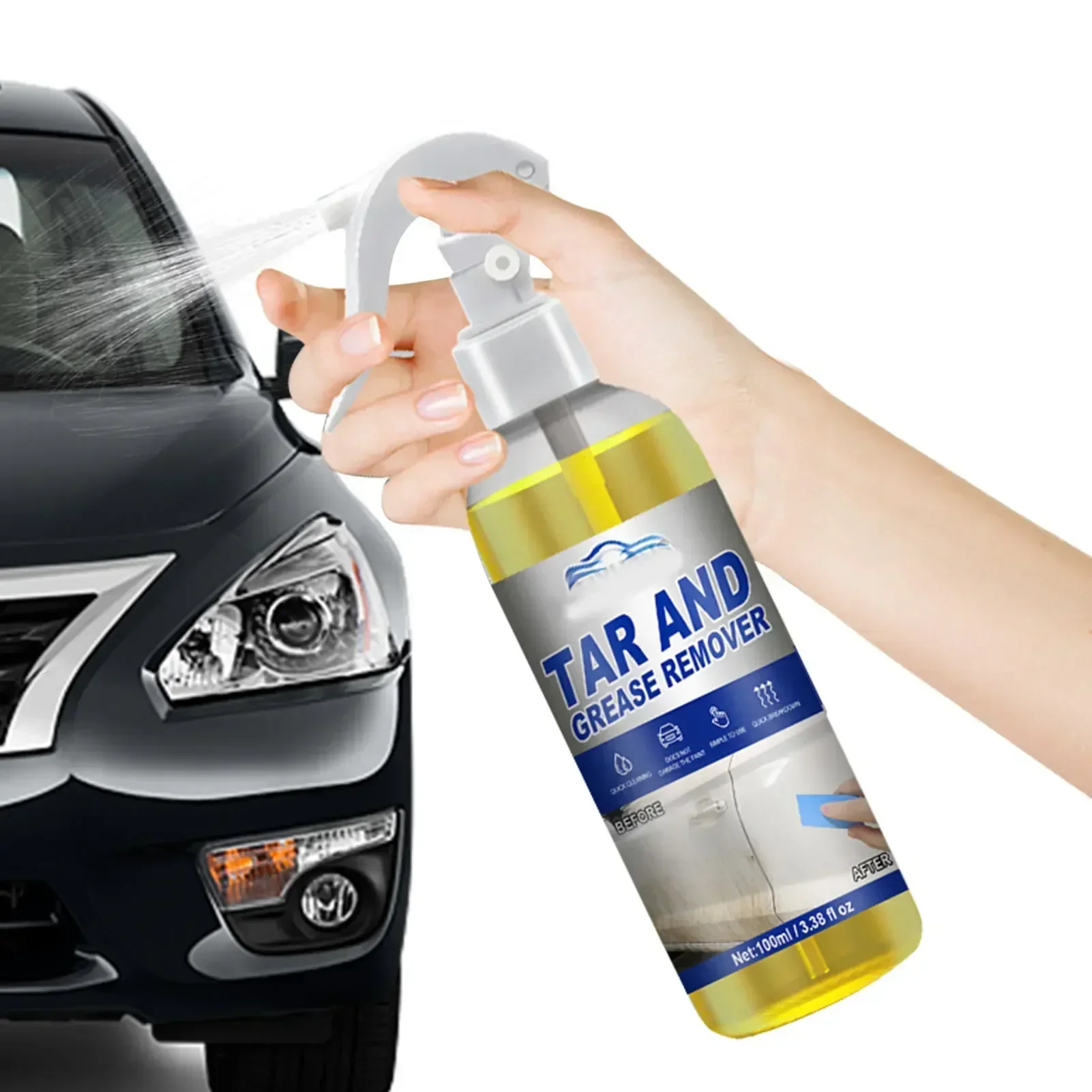 

100ml Car Scratch Remover Car Glass Coating Hydrophobic Spray Auto Glass Cleaner Agent Waterproof Oil Film Degreaser Remove Oil