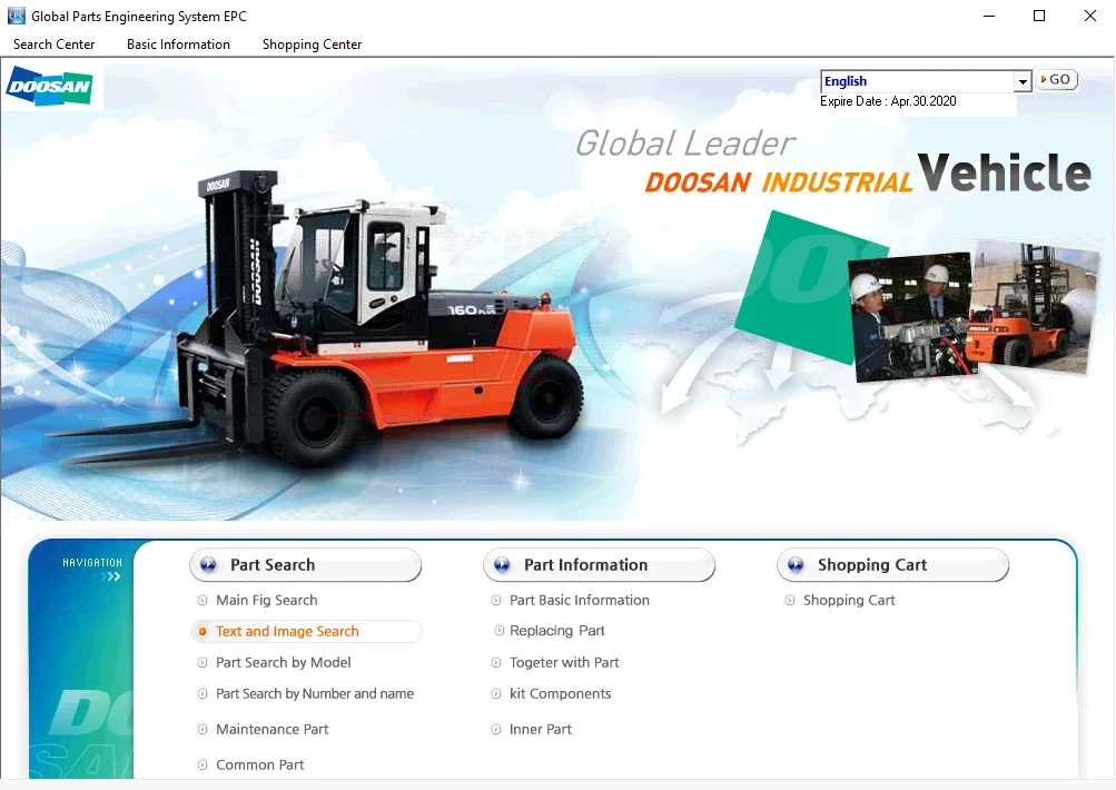 Doosan Forklift GPES 04.2019 Electronic Parts Catalog