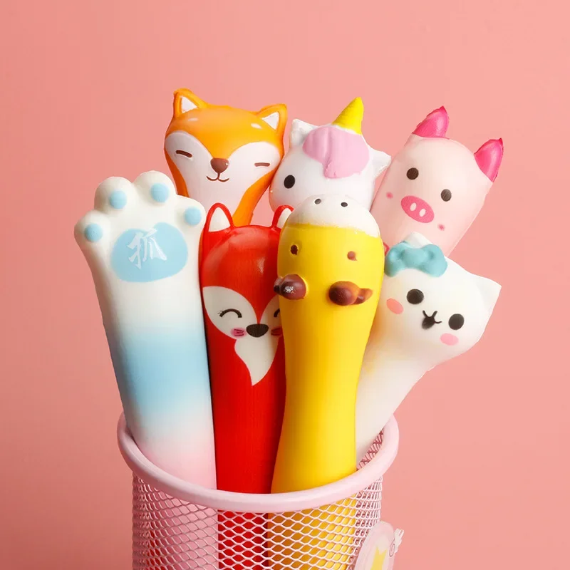 

20PCS Soft and Soft Slow Rebound Decompression Pen Creative Decompression Pen Cartoon Learning Stationery Release Neutral Pen