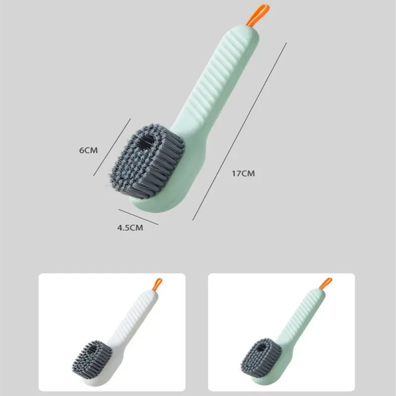 Automatic Liquid Discharge Shoe Brush Multifunction Deep Cleaning Soft Bristles for Household Laundry Kitchen Cleaning Brush