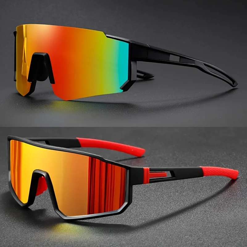 

2PCS Men's Fashion Glasses Made of High Quality PC Material, Personalized Large Frame Design for Both Men and Women, Available i