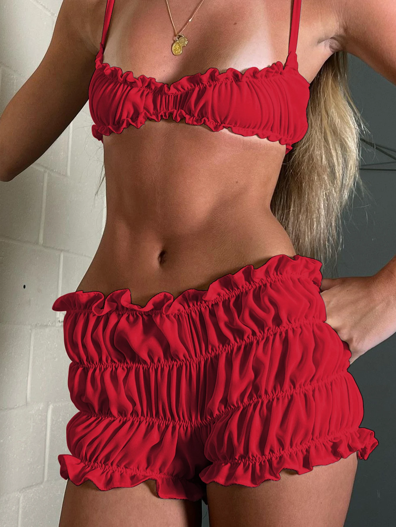Lygens Leopard Print Spaghetti Strap Bra Crop Top Low Waist Short Pant Women\'S Sets Sexy Y2K Evening 2024 Casual Clothing