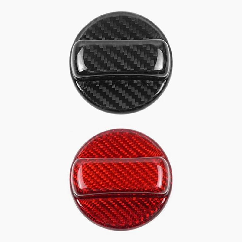 Real Hard Carbon Fiber Car Fuel Tank Cap Trim Cover Universal for Toyota GR86 2021 2022 2023 Camry Yaris(B)