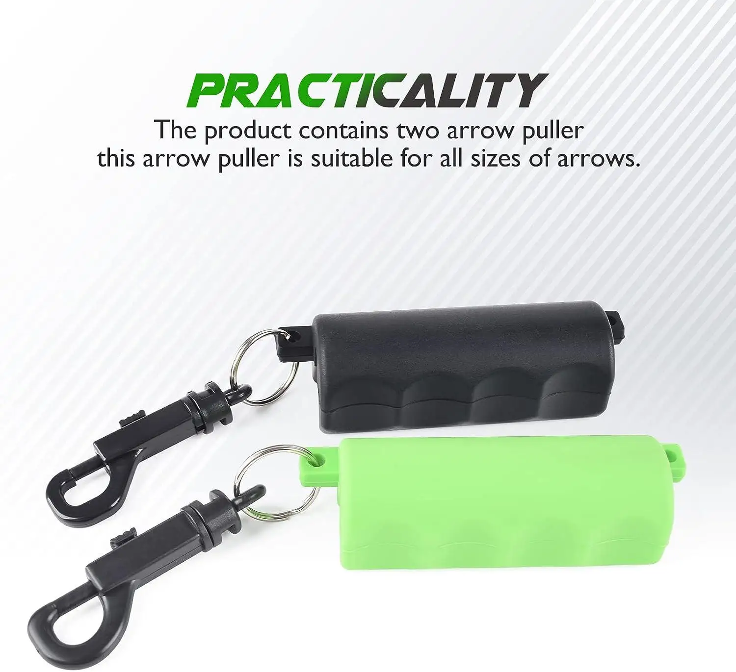 2PCS Archery Arrow Puller Silicone Gripper 3D Target Quick Release Remover Ergonomic Design Hand Saver with Belt Clip