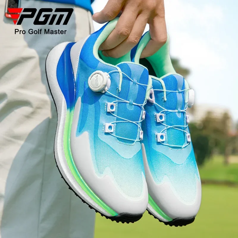 

2027PGM Golf Shoes Men's Sports Shoes Super Soft Popcorn Midsole Knob Lace Breathable And Anti Slip Golf