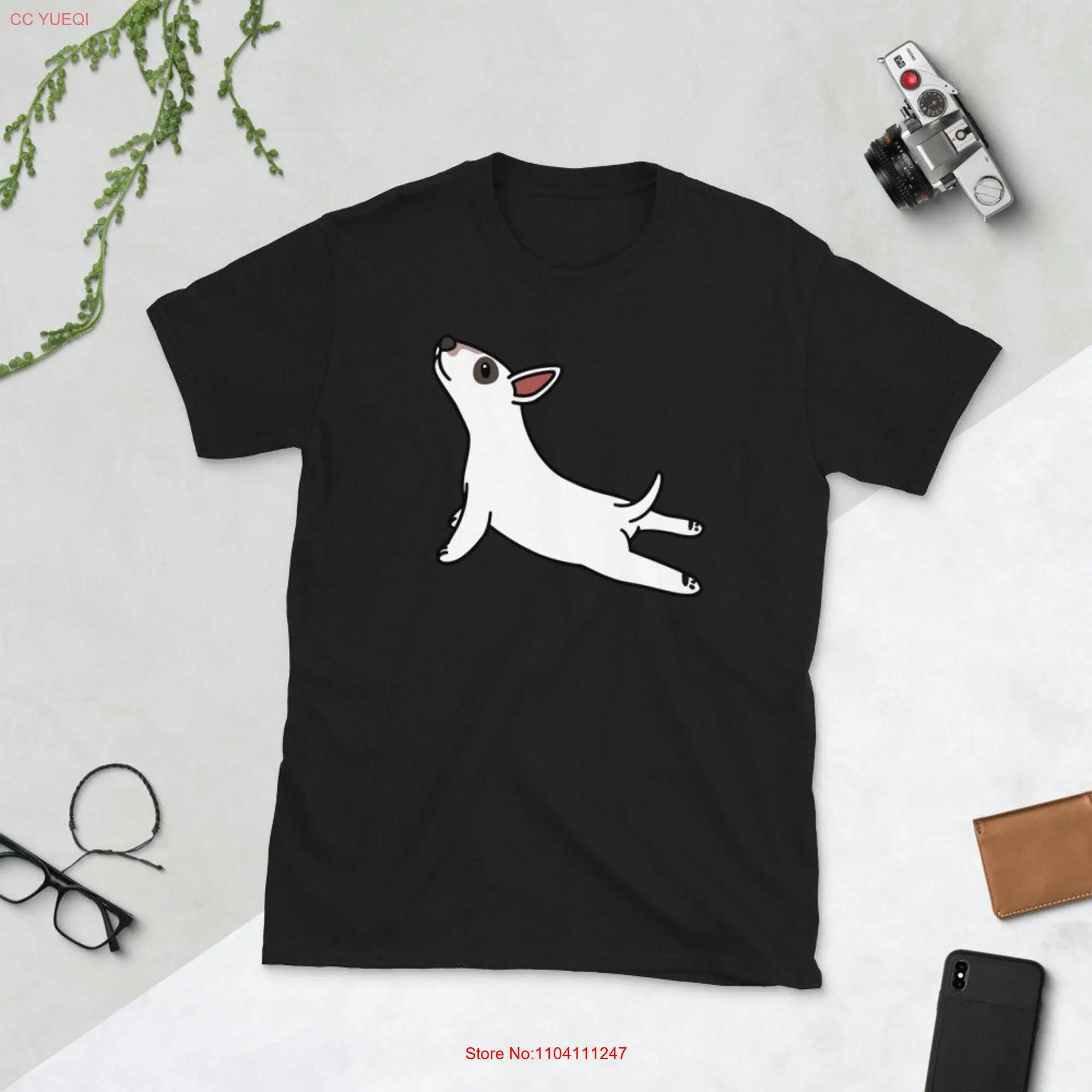 Yoga Pose English Bull Terrier T Shirt Dog Funny long or short sleeves