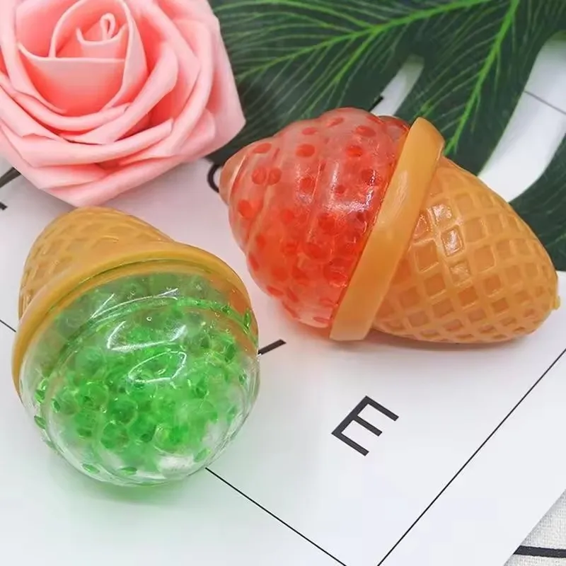 Eiskugel-Sensorikspielzeug zur Stress- und Angstlinderung, Fidget-Spielzeug, Eiscreme-Quetsch-Dekompressionsspielzeug für Erwachsene – Detail 12