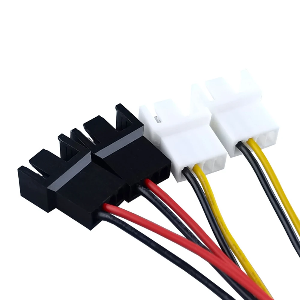 

1pcs 4-Pin Molex to 3-Pin fan Power Cable Adapter Connector 12v*2 / 5v*2 Computer Cooling Fan Cables for CPU PC Case Fan cable