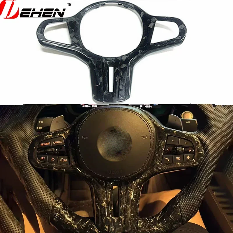

Декоративная накладка на руль из карбона для BMW F40 F44 G20 G22 G26 G30 G32 G05 G80 G82 G87 F95 F96 F90 G29 G11 G14 M Sport