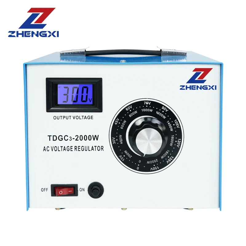 Regulador de voltaje Variac automático ZX TDGC3-2000W 2kva monofásico con salida ajustable frecuencia de 50Hz prueba SVC TDGC3-2000W