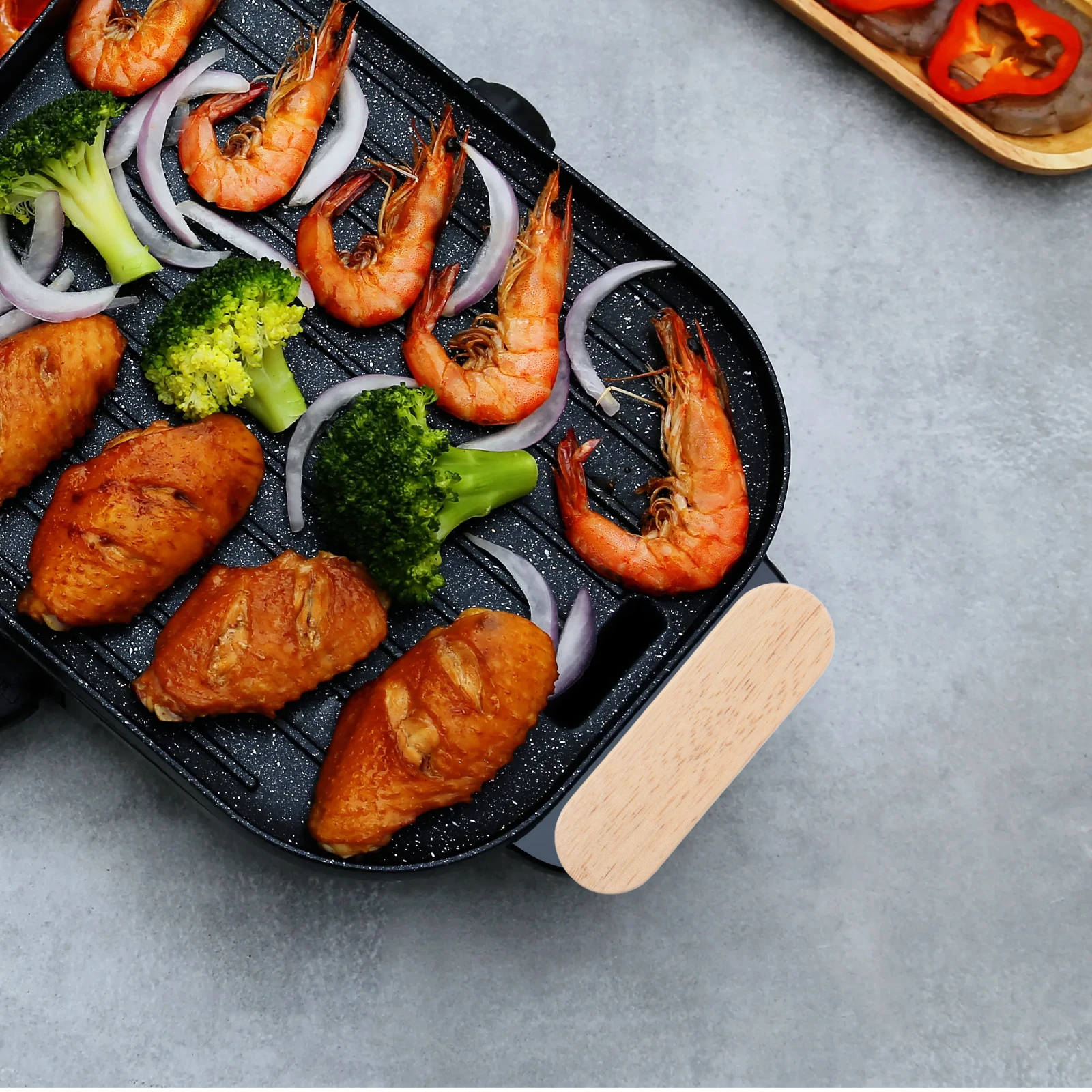 

1 Pair Solid Wood Handles for Barbecue Pan Detachable Cookware Replacement Heatproof Grips Suitable Skillets Griddle Accessories