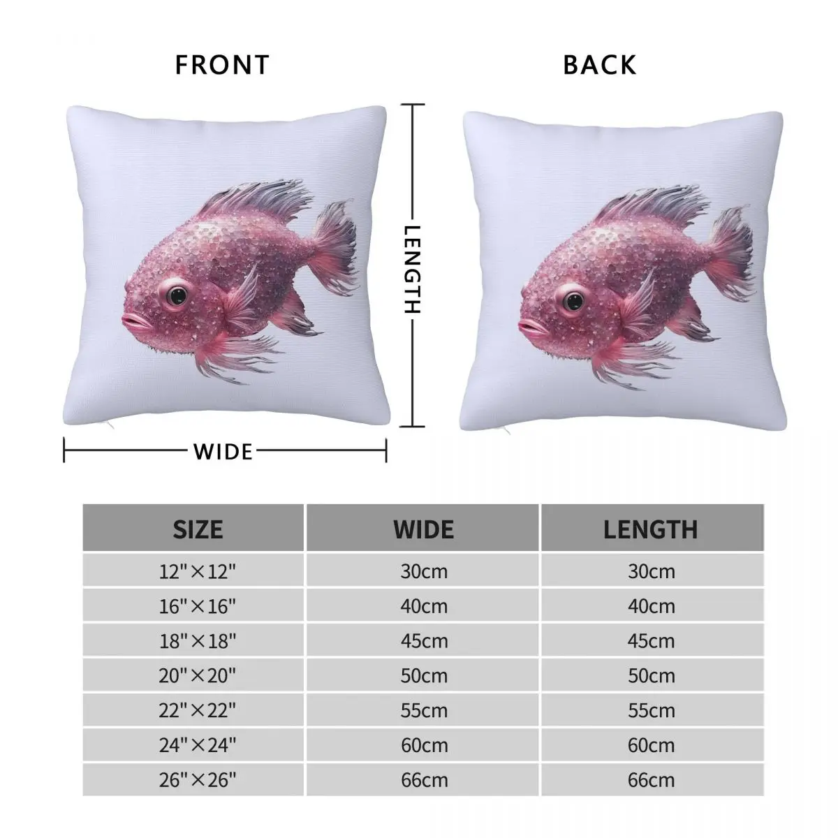 Pink Fish Zodiac Pisces Square Pillowcase Polyester Linen Velvet Printed Zip Decorative Throw Pillow Case Car Wholesale