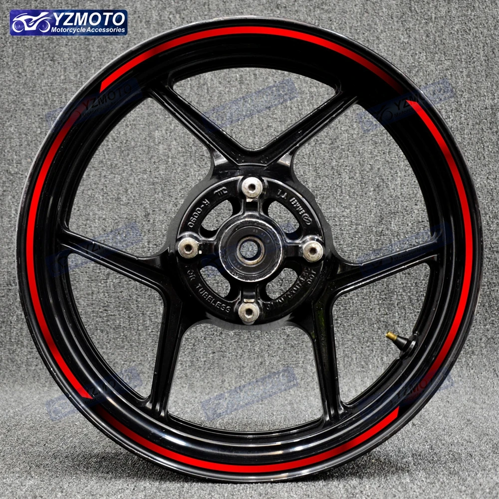 دراجة نارية عاكسة 17 بوصة عجلة ملصقات حافة شريط الشريط محور مائي تزيين ل النينجا ZX-6R ZX-10R ZX-14R ZX-12R ZX-9R ZX-7R