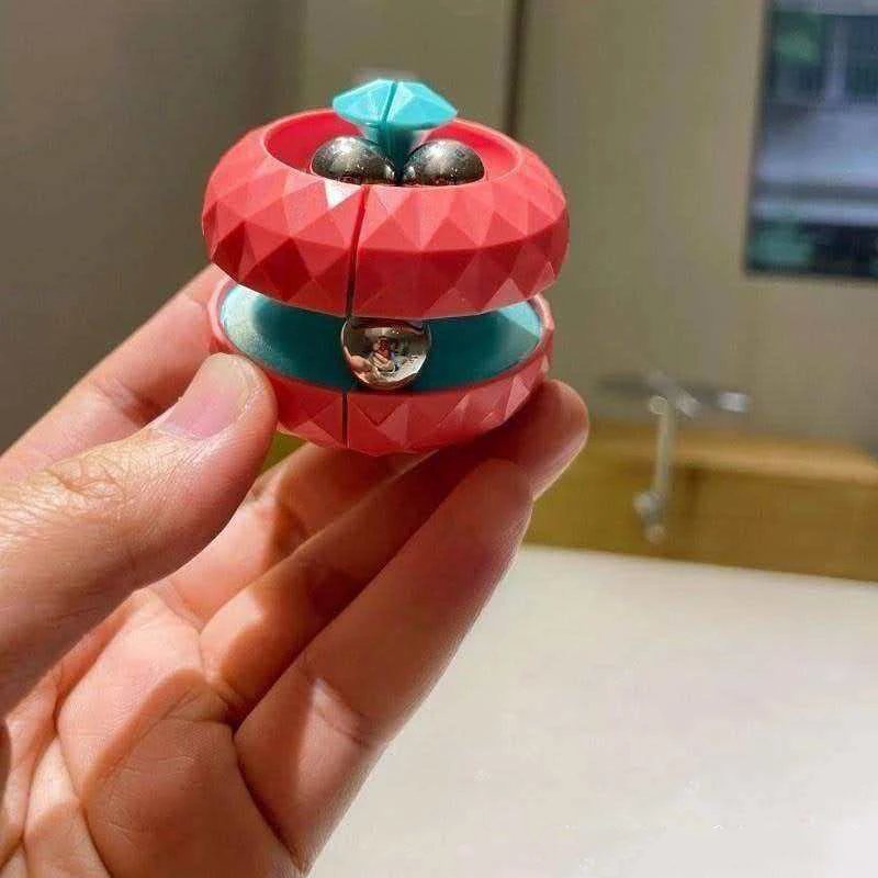 ユニークな軌道ボールフィジェットトラックインフィニティキューブ、創造的な不安解消、自閉症、ADHD、ストレス解消おもちゃ、大人、ティーン、男の子向け