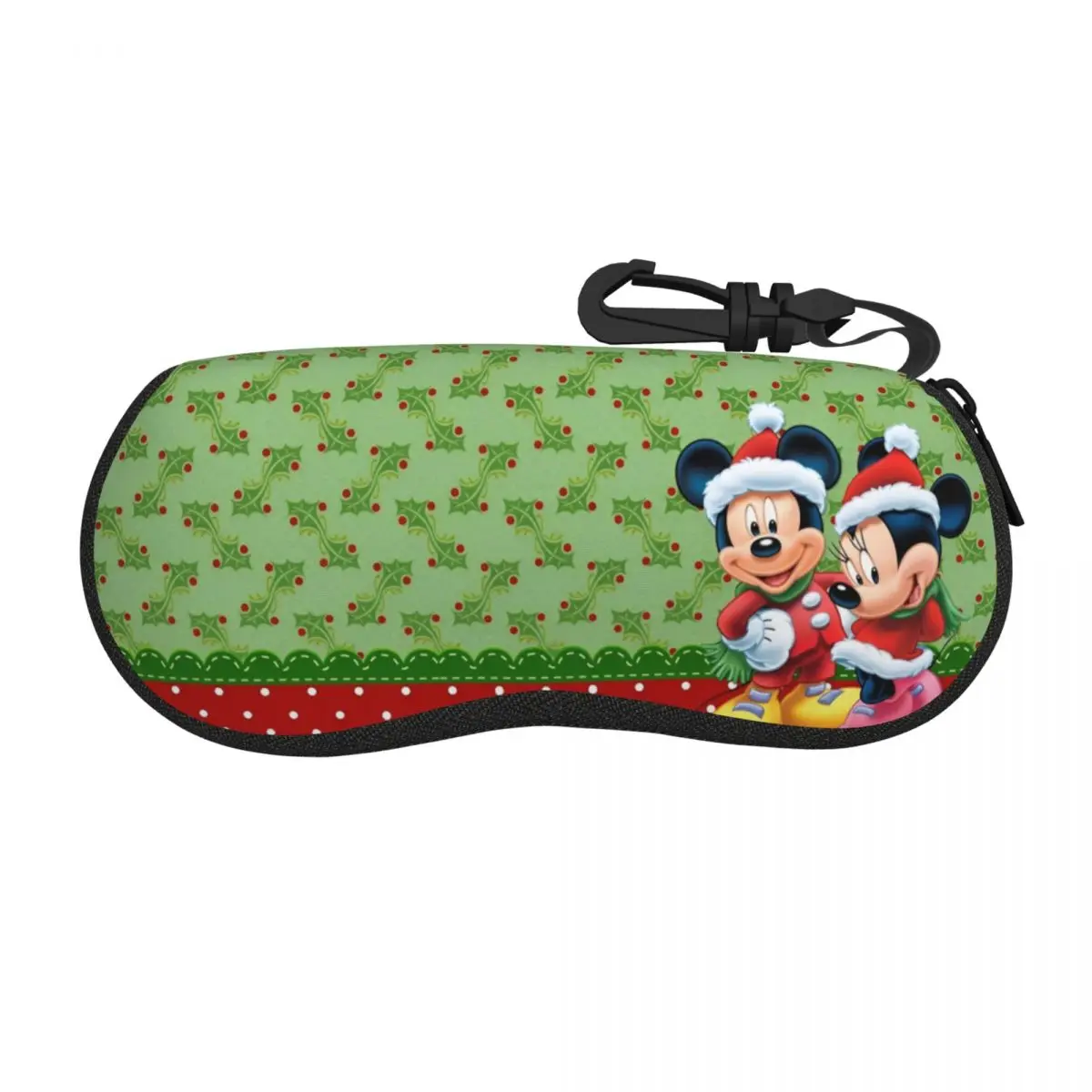 Cartoon Minnie Mickey Mouse Glasses Case Fashion Zipper Merry Christmas Glasses Storage Box Office Eyeglasses Box