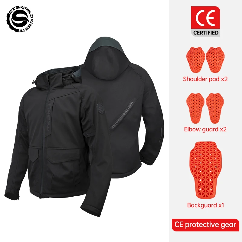 Star Field Knight Motorcycle Jacket Spring&Summer Riding Clothes Splash-proof Fabric With CE Protective Equipment Accessories