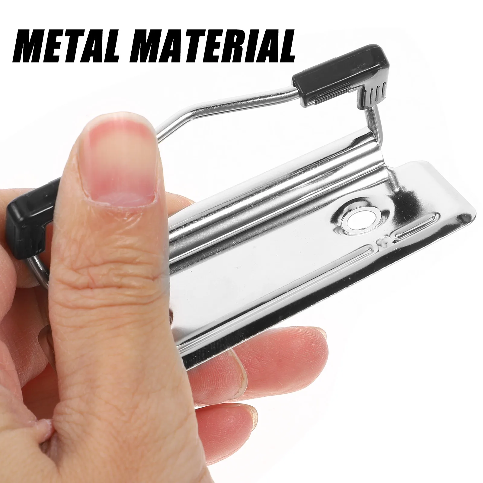 

10 Pcs Office Metal Plate Clip Mountable Heavy Duty Clipboard Clips Inside Folder Document